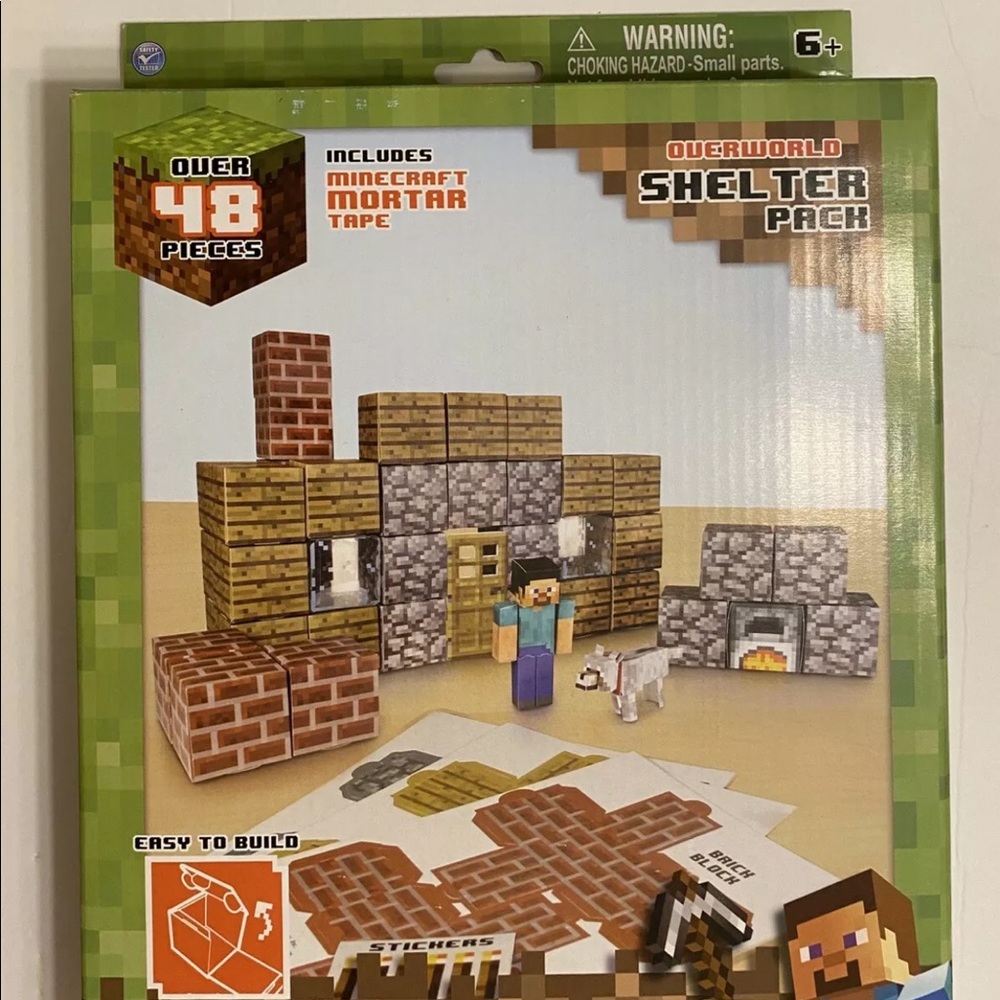 Minecraft Papercraft Overworld Shelter Pack New